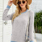 Round Neck Long Sleeve Blouse