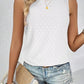 Eyelet Round Neck Tank