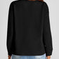 Full Size Texture Round Neck Long Sleeve Sweatshirt