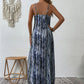 Full Size Printed Scoop Neck Maxi Cami Dress