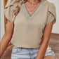 V-Neck Petal Sleeve Blouse