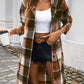 Devine Plaid Long Sleeve Hooded Coat