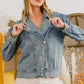 BiBi Button Up Long Sleeve Denim Jacket