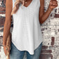 Eyelet V-Neck Wide Strap Tank