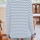 Lovelet Striped Round Neck Long Sleeve T-Shirt