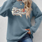 Christmas Letter Graphic Round Neck Sweatshirt