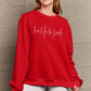 Simply Love Full Size Letter Graphic Long Sleeve Sweatshirt