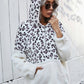 Shiny Leopard Half-Zip Dropped Shoulder Hoodie