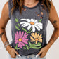 Distressed Graphic Round Neck Tank