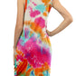 Tie-Dye Twisted Round Neck Sleeveless Dress