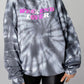 WEEKEND LOVER Graphic Tie-Dye Sweatshirt