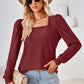 Square Neck Puff Sleeve Blouse