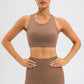 Round Neck Cutout Cropped Active Tank