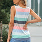 Striped Sequin Pocket Tank Top