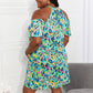 Sew In Love Full Size Perfect Paradise Printed Cold-Shoulder Dress