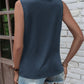 Cutout Twisted Round Neck Tank