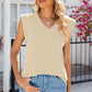 V-Neck Cap Sleeve Tank