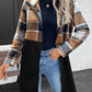 Plaid Zip Up Long Sleeve Hooded Outerwear