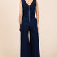 Mittoshop Sleeveless Wide Leg Denim Jumpsuit