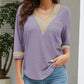 V-Neck Eyelet Blouse