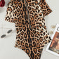 Leopard Half Zip Short Sleeve Bodysuit