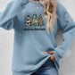 Graphic Round Neck Dropped Shoulder Sweatshirt