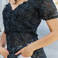 GeeGee Show Stopper Glitter Peplum Top