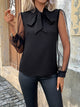 Honey Tie Neck Long Sleeve Blouse Black