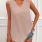 V-Neck Curved Hem Tunic Tank