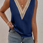 Full Size Lace Detail V-Neck Tank