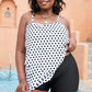 Polka Dot Layered Swim Top