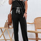 Short Sleeve Top and Drawstring Pants Set