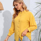 Mock Neck Buttoned Long Sleeve Shirt