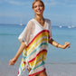 Cutout Striped Cover-Up with Tassel