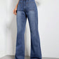 High Waist Bootcut Jeans with Pockets