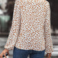 Printed Tie Neck Long Sleeve Blouse