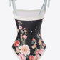 Floral Tie-Shoulder Two-Piece Swim Set