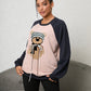 Bear Graphic Raglan Sleeve Sweatshirt