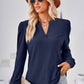 V-Neck Puff Sleeve Blouse