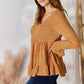 Hailey & Co Full Size V-Neck Flounce Sleeve Blouse