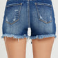 RISEN Full Size High Rise Distressed Denim Shorts