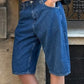 High Waist Denim Shorts with Pockets