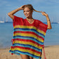 Cutout Striped Cover-Up with Tassel