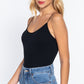 ACTIVE BASIC Ribbed Round Neck Seamless Cami Bodysuit