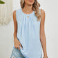 Ruched Round Neck Tank