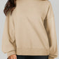 High-Low Round Neck Long Sleeve Sweatshirt