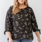 Zenobia Plus Size Floral Round Neck Blouse