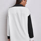 Contrast Dropped Shoulder Long Sleeve Shirt