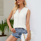 Eyelet Lace Detail V-Neck Tank