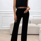 Ribbed Round Neck Top and Pants Set